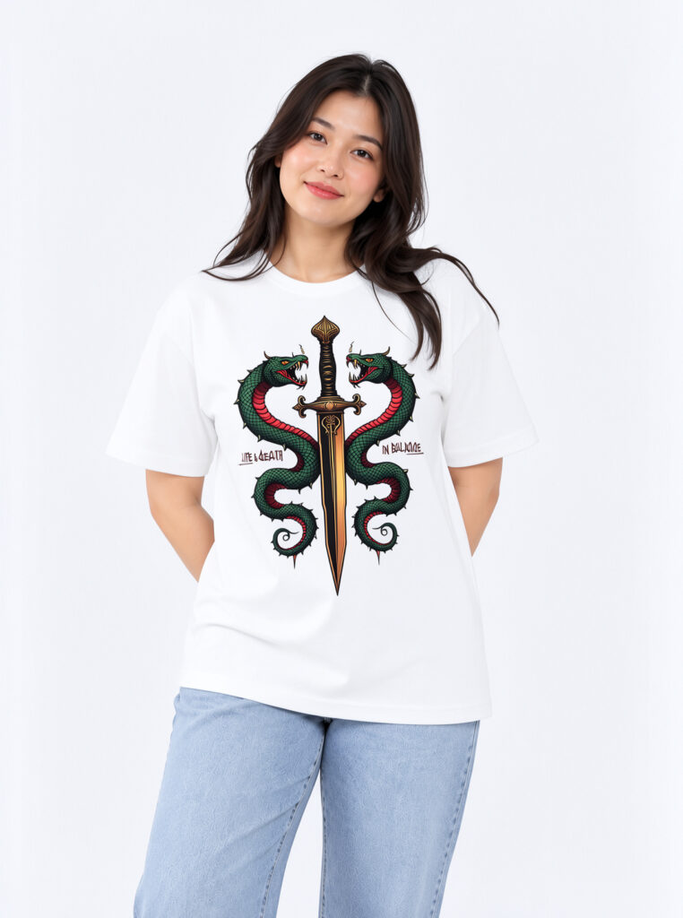 Twin Snakes & Dagger Tee